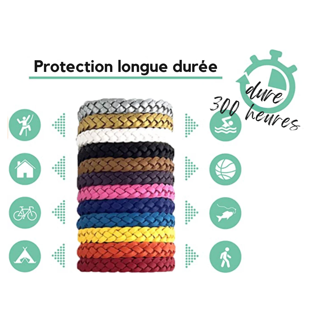 Bracelet anti-moustiques Oryo — Protection longue durée, dure 300 heures