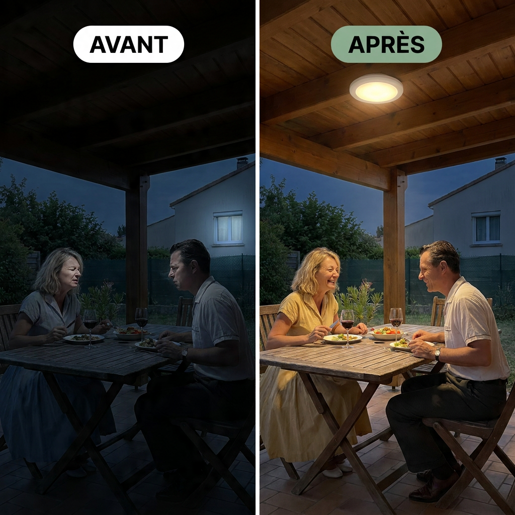Avant après OryoLum couloir éclairé